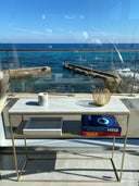 Console avec étagère & marbre