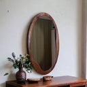 Miroir décoratif ovale inspiré du design des années 50
