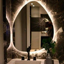 LED illuminated mirror "GRAVIA" – modern style and strong character