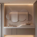 Miroir mural LED Cloudy au design organique