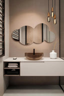 Miroir mural LED Cloudy au design organique