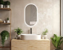 Miroir de courtoisie ovale LED Amélia