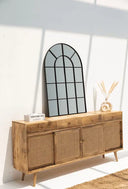 Miroir Noir à Contour Arqué – Style Minimaliste et Raffiné