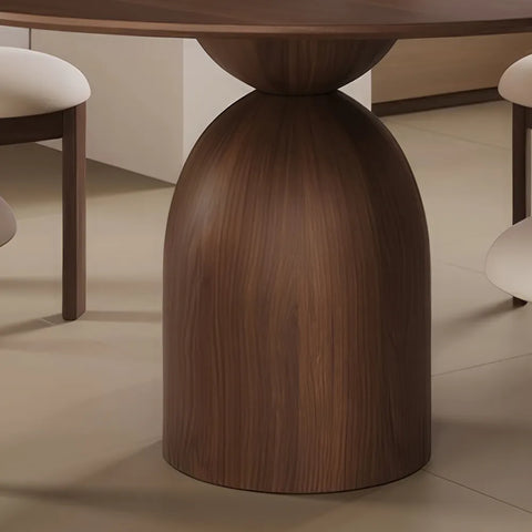 Table à Manger Ronde “SOLENA” en Bois – Design Chic Sans Chaises