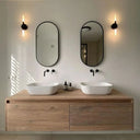 Miroir de salle de bain ovale contemporain