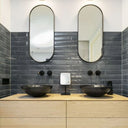 Miroir de salle de bain ovale contemporain