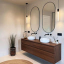 Miroir de salle de bain ovale contemporain