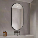 Miroir de salle de bain ovale contemporain