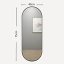Miroir de salle de bain ovale contemporain