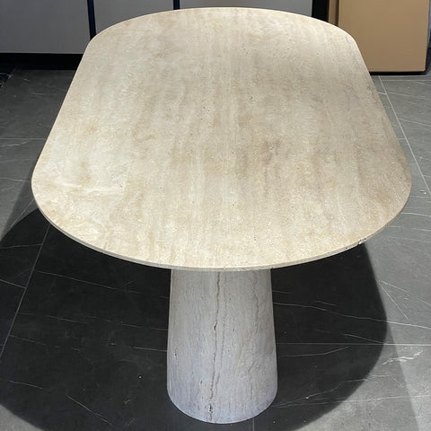 Table à Manger en Travertin Premium – Design Élégant & Contemporain | ARYON