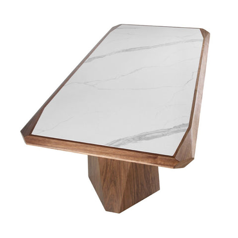 Salle à Manger Chic – Table à Manger en Céramique 220 cm, Blanc, Design Exceptionnel