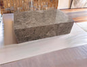 Table Basse IMPERIA – Marbre Marron Impérial, Design Élégant