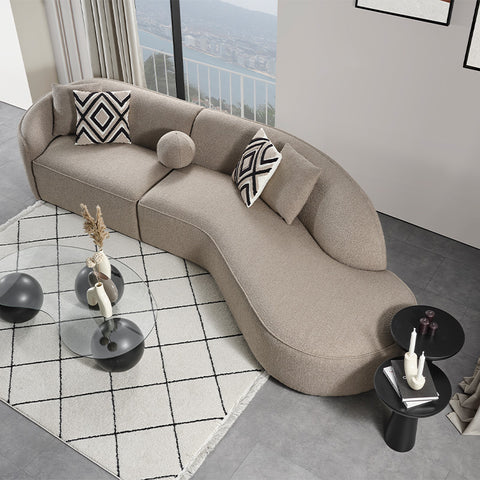 Canapé LUNZEN – Modèle Incurvé, Design Confort & Élégance