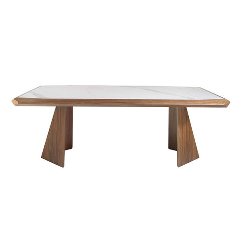 Salle à Manger Chic – Table à Manger en Céramique 220 cm, Blanc, Design Exceptionnel