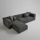 Canapé d’Angle 310 cm MIRELIA + Pouf – Design Modulable & Confort Premium