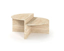Duo de table basse en travertin (Rhome)
