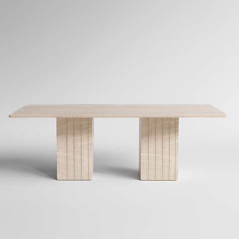 Table à Manger en Travertin Premium – Design Élégant et Contemporain | ROCCATO