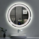 Miroir LED Sélène sablé au laser pour salle de bain & lavabo
