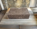 Table Basse IMPERIA – Marbre Marron Impérial, Design Élégant