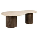 Table basse en travertin (Selvaggio)