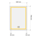 Miroir rectangulaire LED à éclairage frontal ÉLIANE