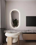 Miroir de courtoisie ovale LED Amélia