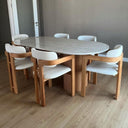 Salle à Manger en Marbre Luxe avec 6 Chaises