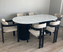 Table Marbre Moderne et 6 Chaises