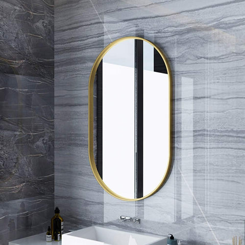 Miroir Ovale pour Salle de Bain – Élégance Murale et Finition Moderne