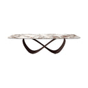 Table à Manger VALERIS – Plateau en Céramique & Pieds en Acier, Design Contemporain