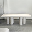 Table à Manger en Travertin – Design Élégant & Contemporain | ZORVIA