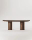 Table NOLVIA – Plateau Latte Massif Plaqué Noyer