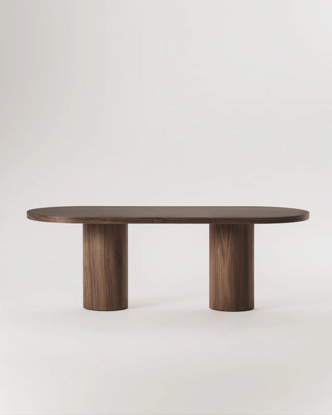 Table NOLVIA – Plateau Latte Massif Plaqué Noyer