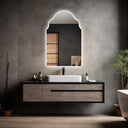 Miroir mural arqué avec éclairage LED ÉLÉVIA