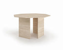 Table hexagonale en travertin (Roy)