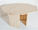 Table hexagonale en travertin (Roy)