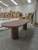 Table NOLVIA – Plateau Latte Massif Plaqué Noyer