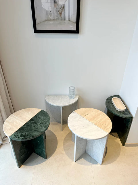 Table d’Appoint ALVINA Mix & Match & Marbre au choix