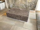 Table Basse IMPERIA – Marbre Marron Impérial, Design Élégant