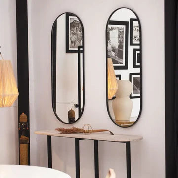 Miroir Mural Ovale – Format Vertical 40 × 100 cm