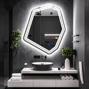 Miroir de salle de bain & lavabo LED sablé au laser SAVÉLIA