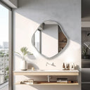 Decorative mirror with a natural silhouette