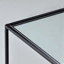 Table Basse en Verre et Marbre Blanc