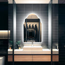 Miroir mural arqué avec éclairage LED ÉLÉVIA