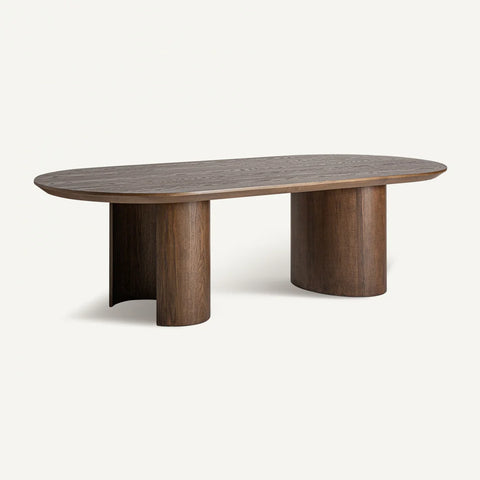 Table à Manger MORVIA – Bois Chêne Marron 270x120 cm, Design Élégant