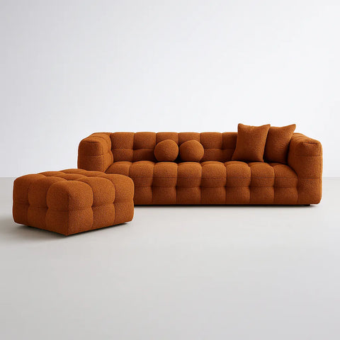 Canapé VELUNA + Pouf – Design Confortable & Élégance Contemporaine