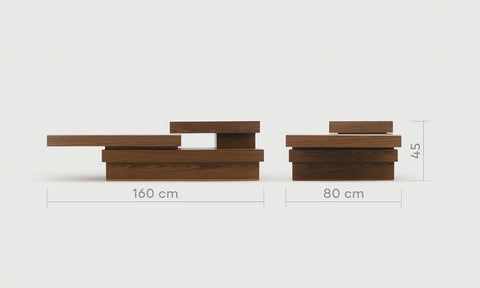 Table Basse en Bois & Céramique Premium – ELVELIA