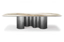CERONIA Dining Table – Ceramic Top & Steel Legs, Contemporary Design