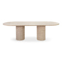 Table ovale en travertin (Chloe)