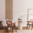 Table ovale en travertin (Chloe)